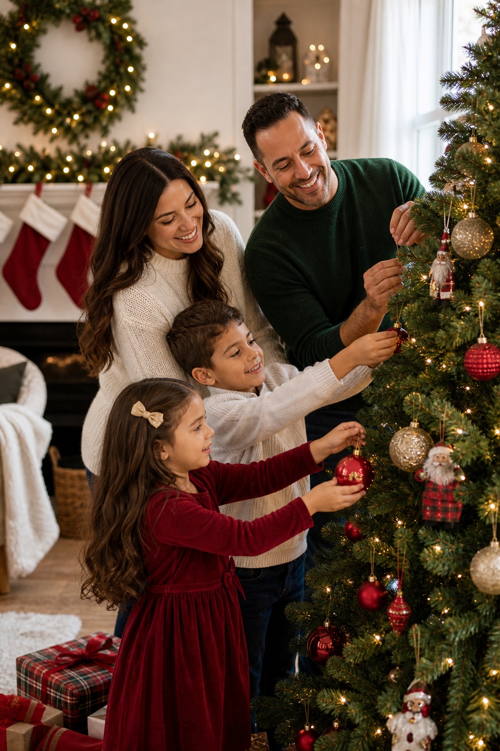 Lifestyle family session in a home environment
