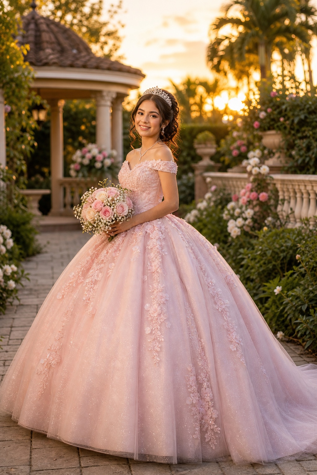 Garden portrait session planned around natural light